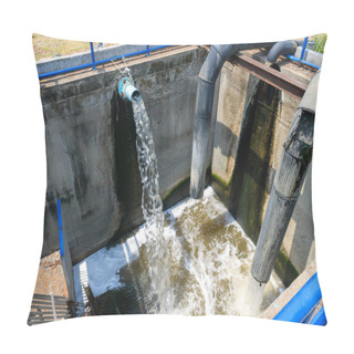 Personality  The Receiving Pool Is Used To Pump Wastewater Into The Wastewater Treatment System.environmental Science Concept Pillow Covers