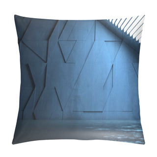 Personality  Stylish Wide Empty Room With Lights - 3D Illustration Pillow Covers