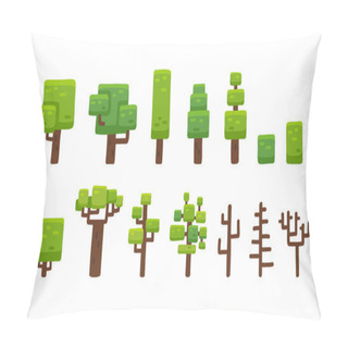 Personality  Stylized Hand Drawn Cartoon Trees Pillow Covers