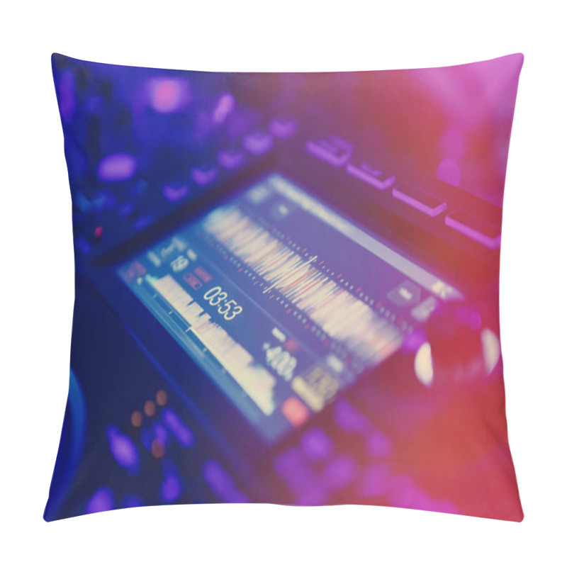 Personality  Professional Dj Audio Equipment On Edm Music Festival In Night C Pillow Covers