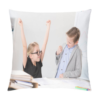 Personality  Children Working In Office  Pillow Covers