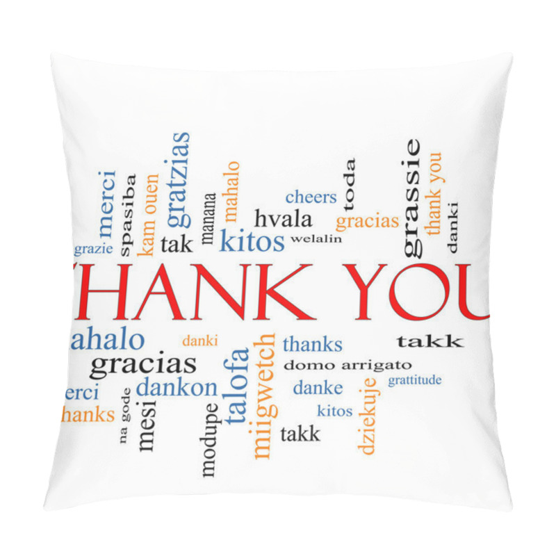 Personality  Thank You Word Cloud Concept Pillow Covers