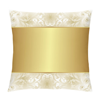 Personality  Creamy And Gold Background Pillow Covers