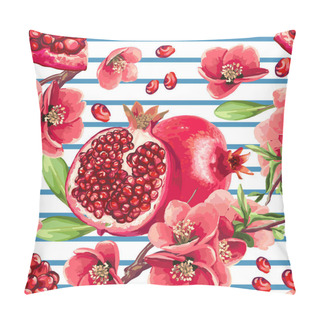 Personality  Pomegranate Fruit And Flowers. Pillow Covers