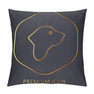 Personality  Basset Hound Golden Line Premium Logo Or Icon Pillow Covers