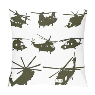 Personality  Set Of Military Transport Helicopter Pillow Covers