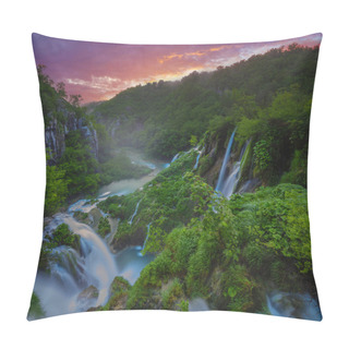 Personality  Fairytale, Misty Morning Over Waterfalls In Plitvice Park, Croatia Pillow Covers