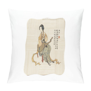 Personality  Japanese Painting On Wooden Tablets. Pillow Covers