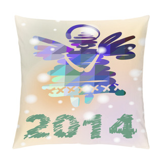 Personality  Vector Christmas Angel And New Year Hand-painted Decoration Pillow Covers