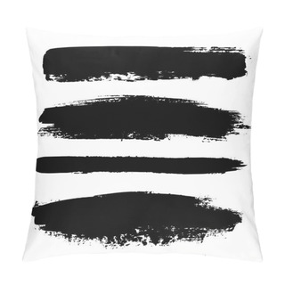 Personality  Set Of Black Paint, Ink Brush Strokes, Brushes, Lines. Dirty Artistic Design Elements. Pillow Covers