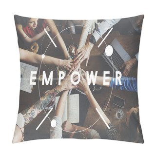 Personality  Business Team Holding Hands Together Pillow Covers