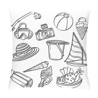 Personality  Summer Beach Elements Pillow Covers