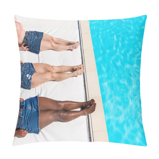 Personality  People Lying Near Pool Pillow Covers