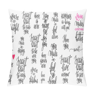 Personality  Love Valentines Day Quote Typography Set Pillow Covers