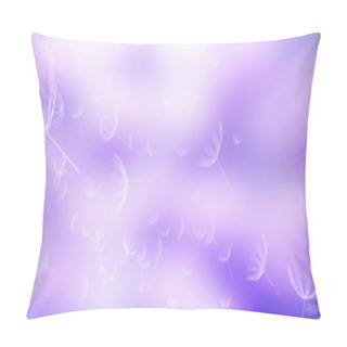 Personality  3d Rendering Of Dandelion Blowing Silhouette. Flying Blow Dandel Pillow Covers
