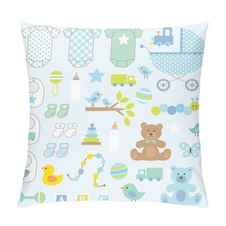 Personality  Baby Boy Clip Art Pillow Covers