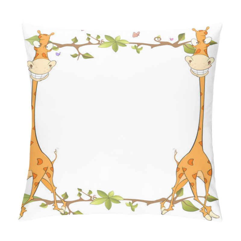 Personality  Frame with giraffes pillow covers