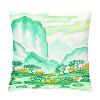 Personality  Green Mountains, Painting Pillow Covers