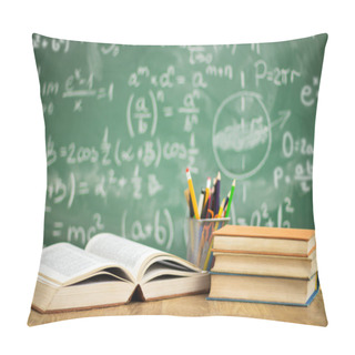 Personality  School Books On Desk Pillow Covers