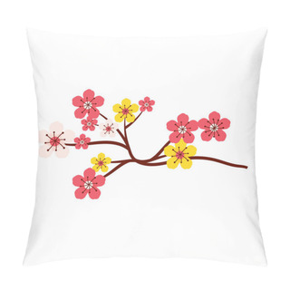 Personality  Vector Cherry Blossom Concept Illustration Background Pillow Covers