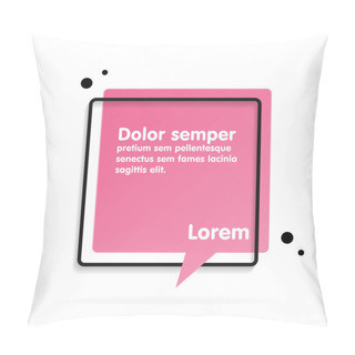Personality  Quote Text Bubble. Commas, Note, Message And Comment. Pillow Covers