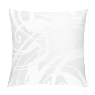 Personality  Gray White Background Pattern With Romantic Wavy Lines Pillow Covers