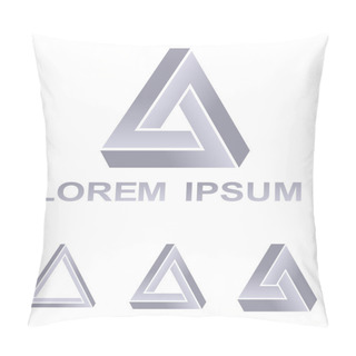 Personality  Silver Penrose Triangle Technology Company Symbol Pillow Covers