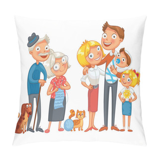 Personality  Big Happy Family Pillow Covers
