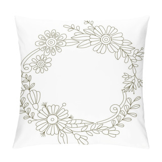 Personality  Flower Frame. Designed For Invitations For The Holidays Pillow Covers