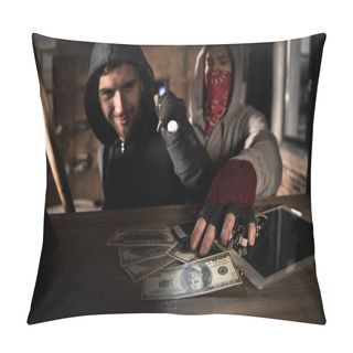 Personality  Robbers Stealing Money Pillow Covers