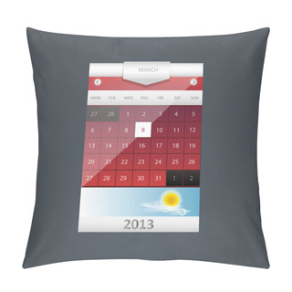 Personality  Vector Calendar Icon,  Vector Illustration Pillow Covers