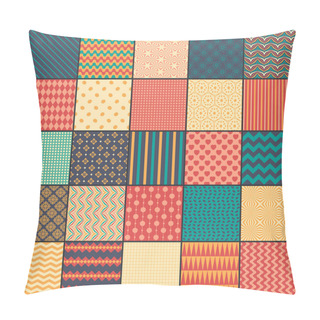 Personality  Seamless Pattern In Style Of Patchwork, Vector. Pillow Covers