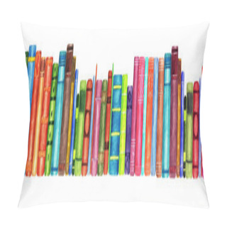 Personality  Watercolor Colorful Books. Isolated On White Background Pillow Covers