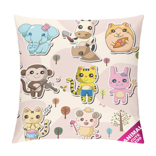 Personality  Cartoon Animal Icons Pillow Covers