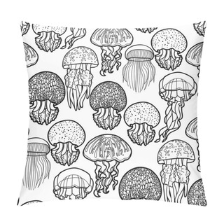 Personality  Jellyfish Pattern In Line Art Style Pillow Covers