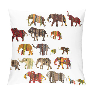 Personality  Set Of Patterned Elephants Pillow Covers