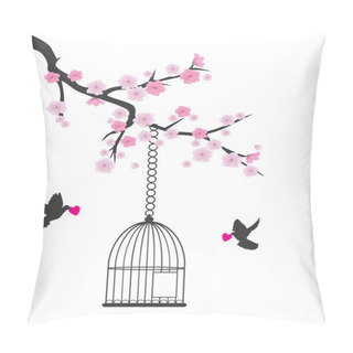 Personality  Cherry Blossom With Dpves Pillow Covers