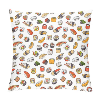 Personality  Sushi Seamless Pattern Pillow Covers