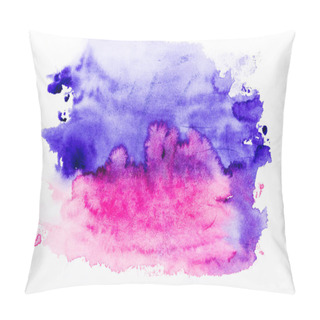 Personality  Top View Of Pink And Purple Spills On White Background Pillow Covers