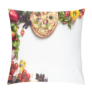Personality  Italian Pizza And Fresh Vegetables Pillow Covers
