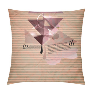 Personality Modern Vector Artwork On Brown Background Pillow Covers