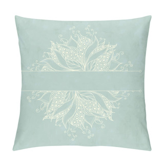 Personality  Vintage Card With Fantasy Flower Pillow Covers