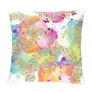 Personality  Colorful Floral Botanical Ornament. Watercolor Illustration Set. Seamless Background Pattern. Fabric Wallpaper Print Texture. Pillow Covers