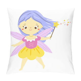 Personality  Cute Fairy With Magic Wand. Garden Elf, Little Pixie Pillow Covers