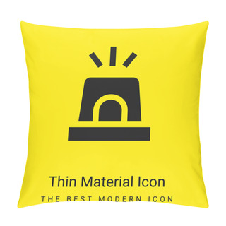Personality  Alarm Minimal Bright Yellow Material Icon Pillow Covers