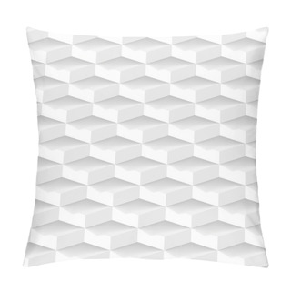 Personality White 3d Geometric Seamless Pattern Pillow Covers
