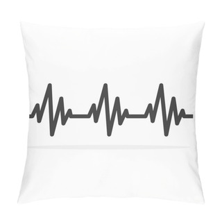 Personality  Heartbeat Icon - Vector. Pillow Covers