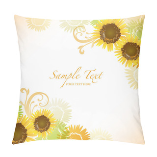 Personality  Sunflower Background Pillow Covers