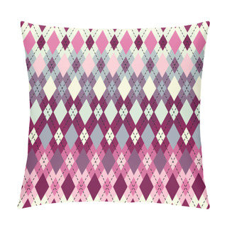 Personality  Argyle Seamless Vector Pattern Background. Pattern Of A Rhombuses. Pillow Covers
