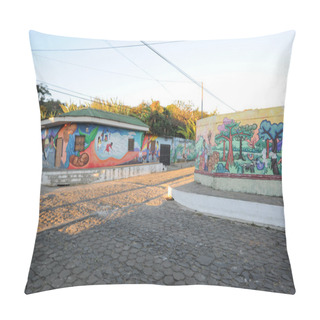 Personality  Mural On A House At Ataco In El Salvador Pillow Covers